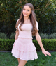 Katie J NYC Girls Pink Mini Toile Brooke Skirt Girls Casual Bottoms Katie J NYC Pink Y/S (7/8)