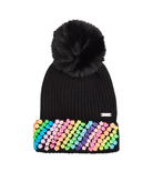 Bari Lynn Cutie Charm Cuff Winter Hat Accessories Bari Lynn Black One Size Fits Most (Y/7-Y/14)