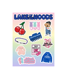 Frankie's Exclusives Cutie Camp Name Vinyl Sticker Set of 12 Camp A Wink and a Nod Multi Lake of the Woods