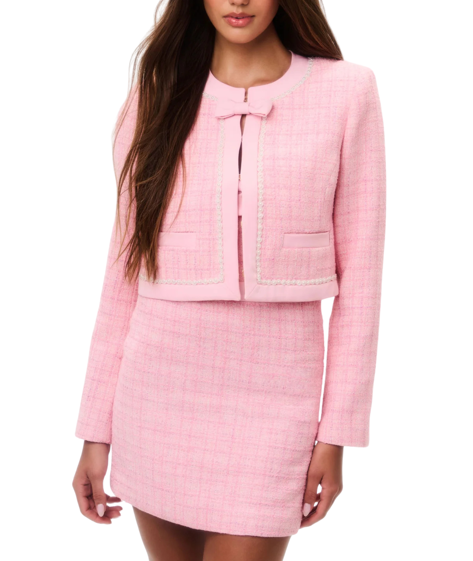 Love Shack Fancy Women Ralphette Jacket Pink Hibiscus