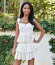Love Shack Fancy Women Ruffle Mini Skirt Antique Vanilla