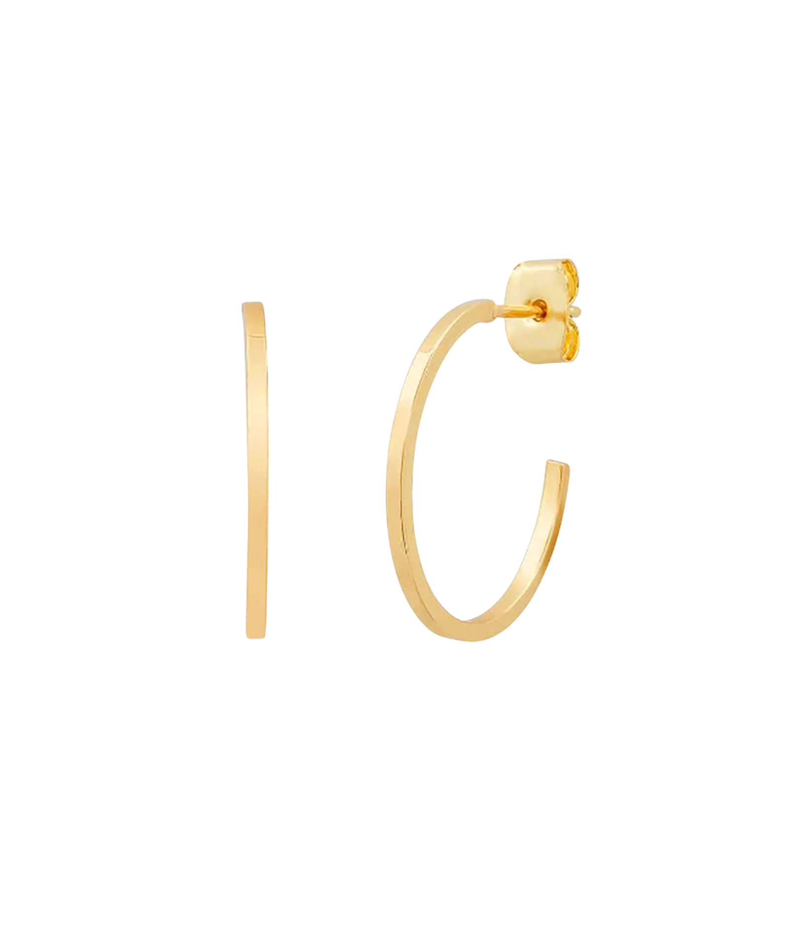 TAI Sleek Medium Gold Hoops
