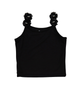 FBZ Girls Zelda Rosettes Tank Girls Special Tops FBZ Flowers By Zoe Black Y/S (7/8)