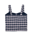 FBZ Girls Freddie Blue Houndstooth Tweed Tank Girls Casual Bottoms FBZ Flowers By Zoe