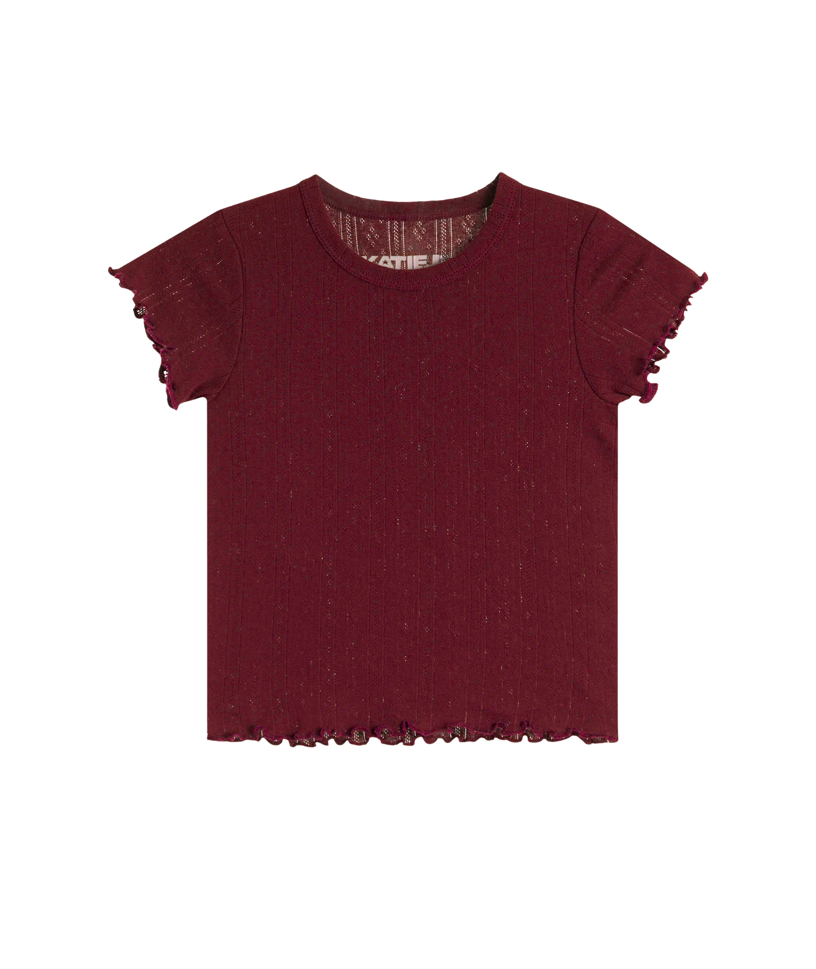 Katie J NYC Girls Marina Pointelle Tee