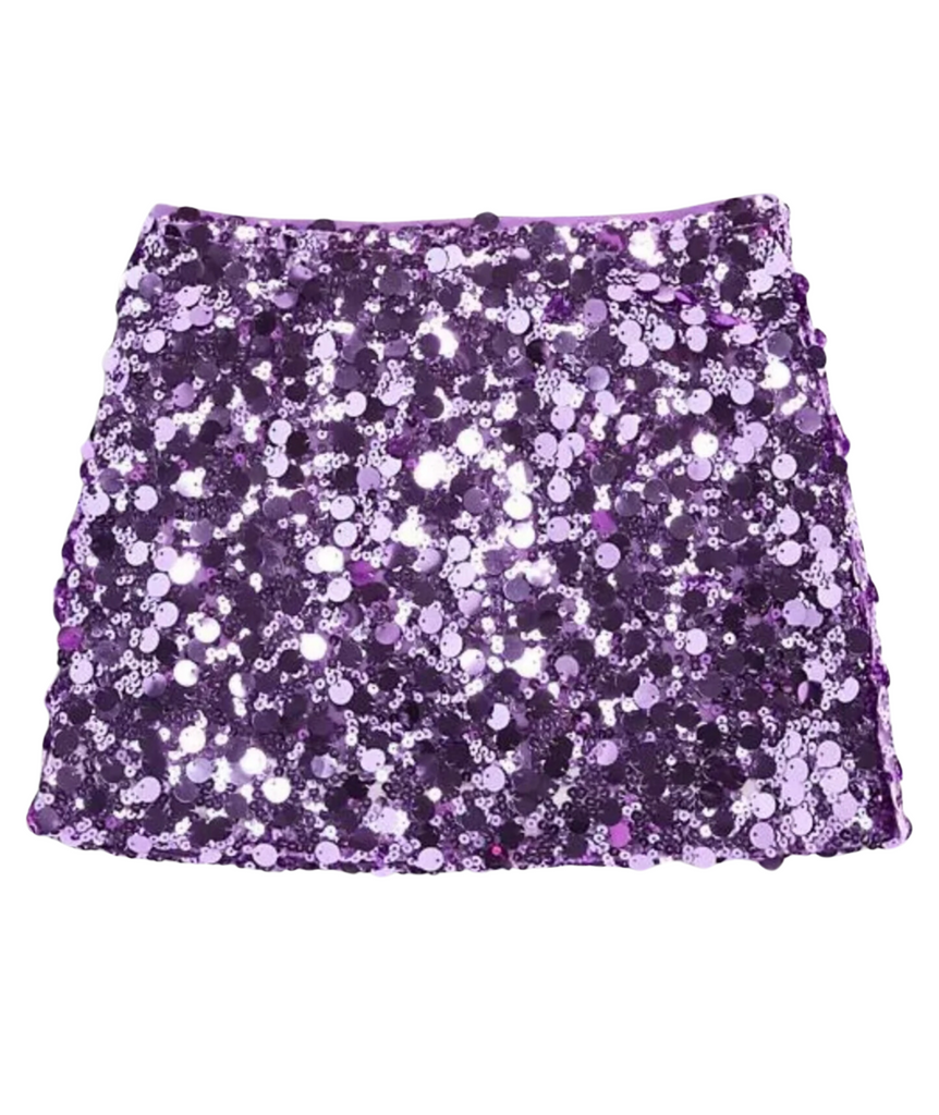 Katie J NYC Girls Sequin Tia Skirt Girls Casual Bottoms Katie J NYC Lavender Y/S (7/8)