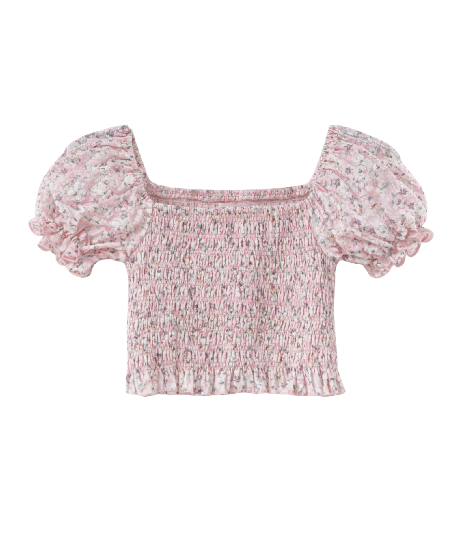 Summer Loving Girls Eden Top Blush Meadow Pink Girls Casual Tops Summer Loving Floral Y/S (7/8)