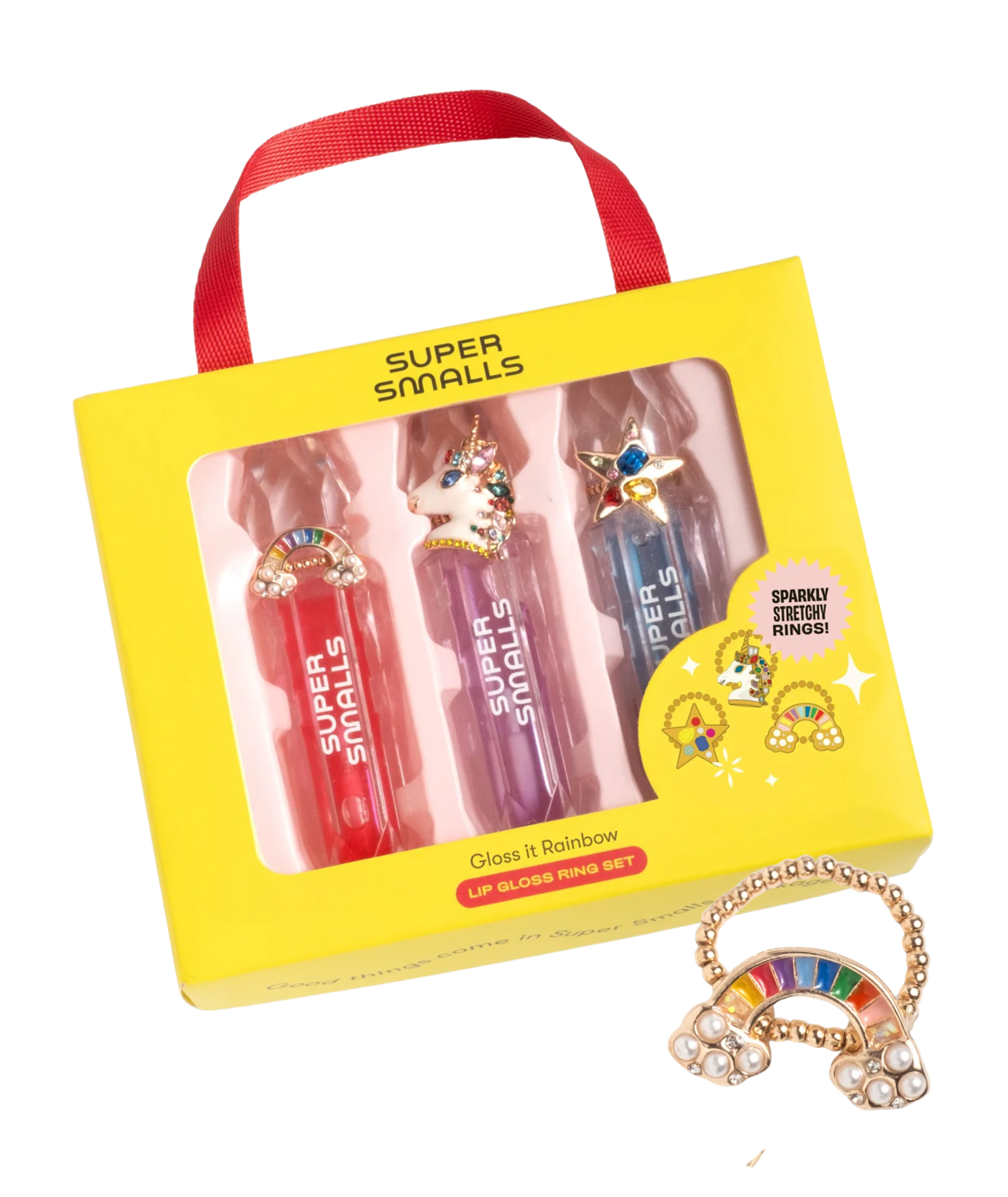Super Smalls Gloss It Rainbow Lip Gloss Ring Set Accessories Super Smalls Multi