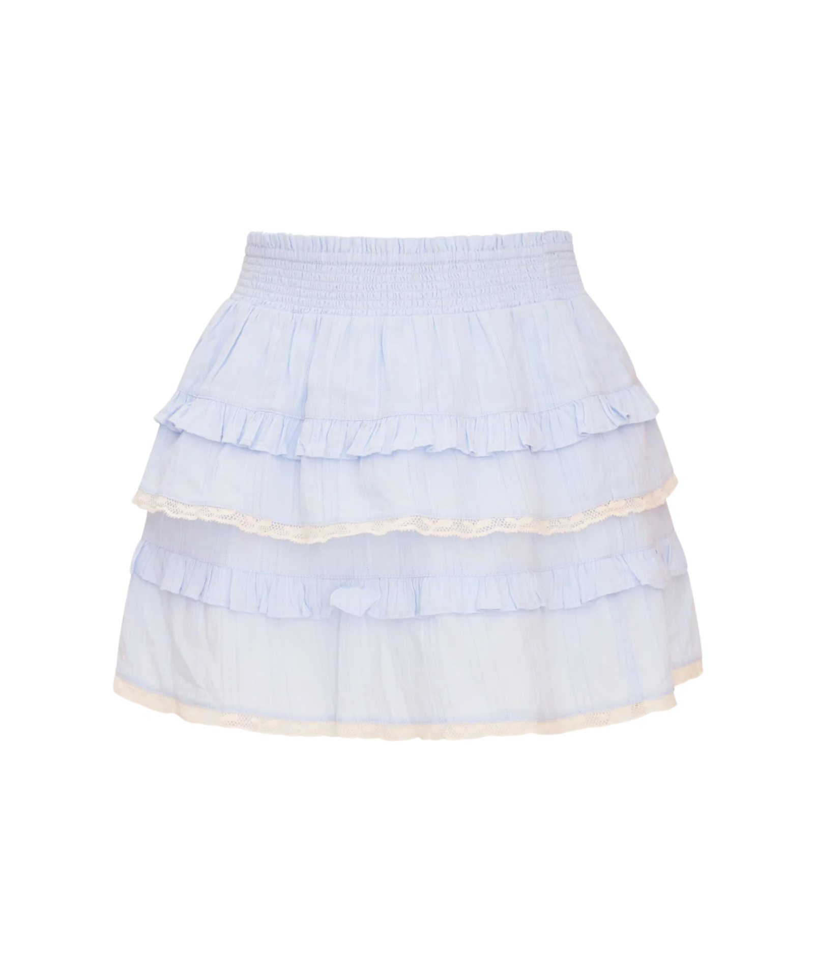 Love Shack Fancy Tween Billie Skirt Chambray Sky