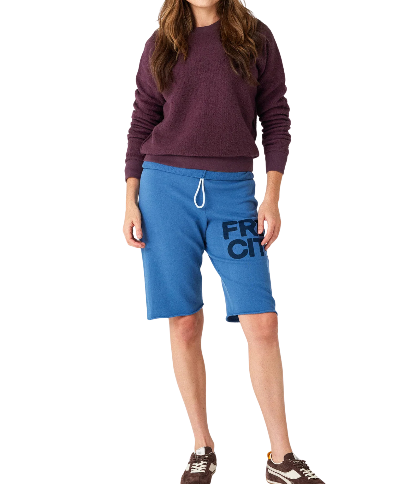 FREECITY Women Cutoffs Blue Wash