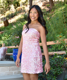 8apart Women Nadia Sequin Strapless Mini Dress Womens Casual Dresses 8apart