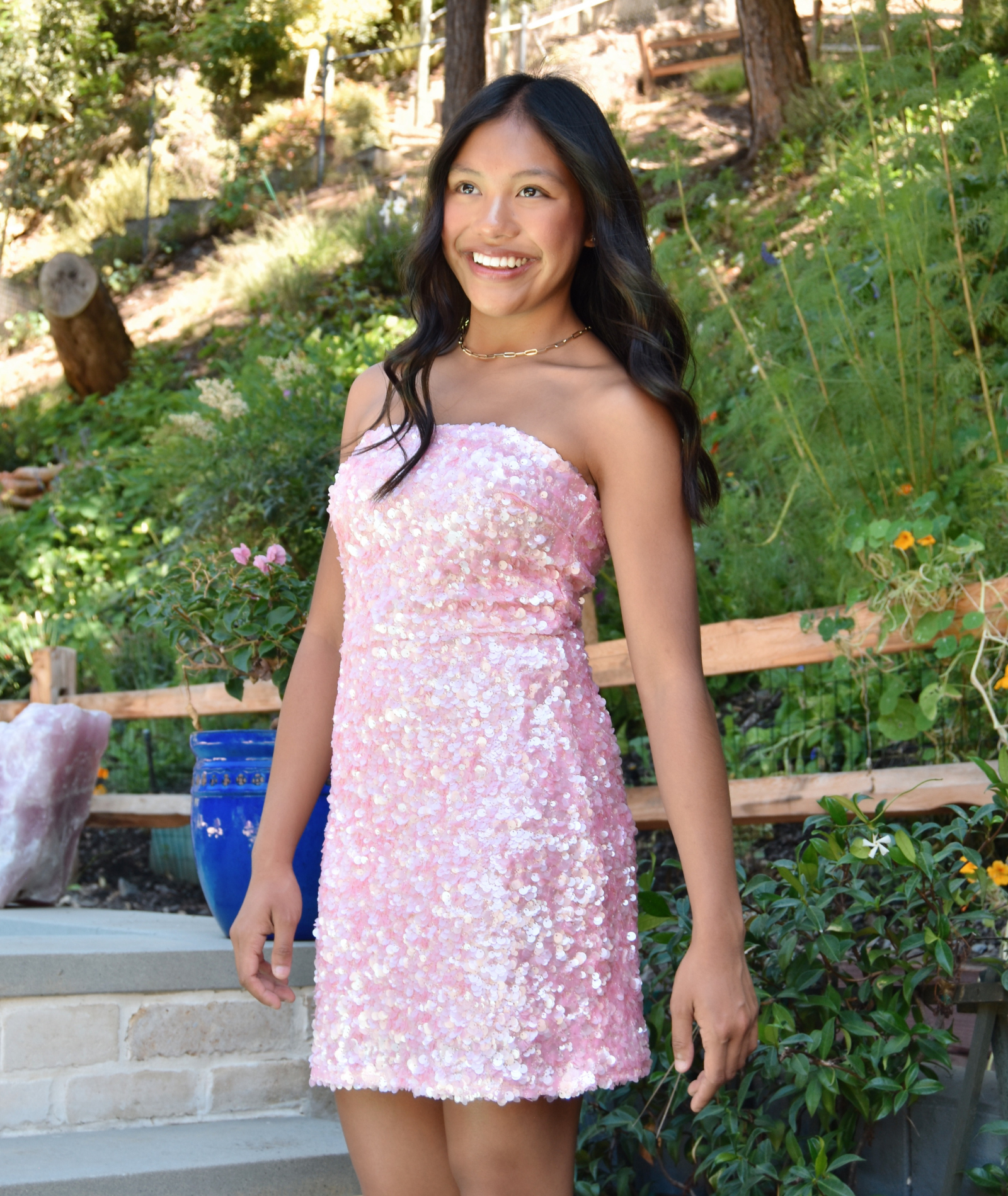 8apart Women Nadia Sequin Strapless Mini Dress Womens Casual Dresses 8apart