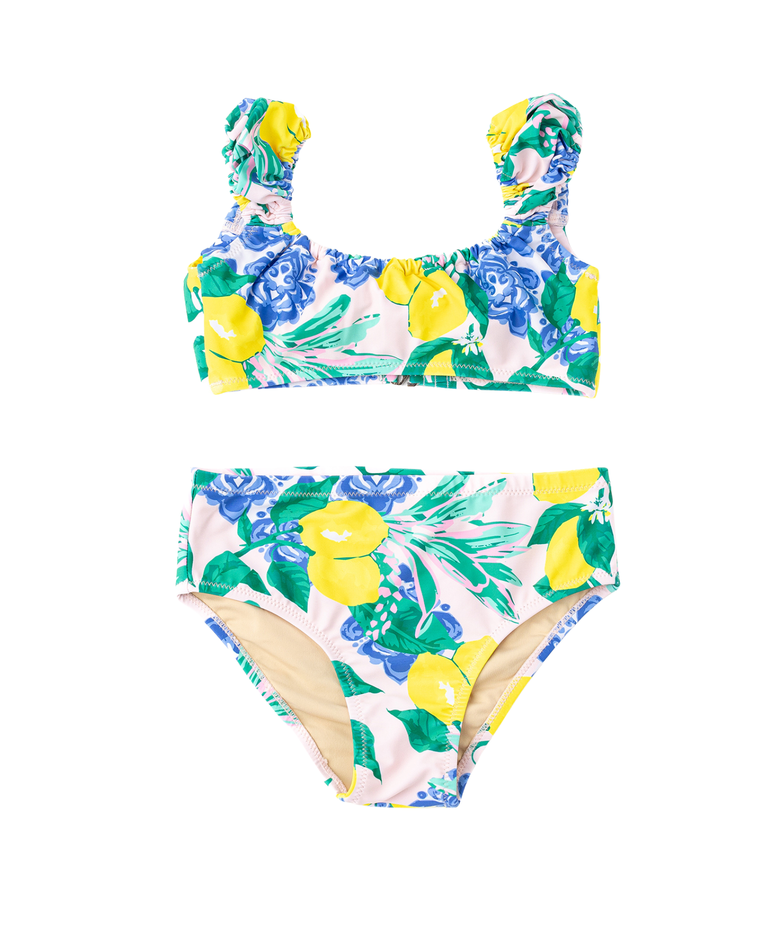 Petra Cap Sleeve 2 Piece Santorini Citrus Accessories Shade Critters Floral Y/S (7/8)