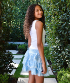 FBZ Girls Ravello Blue Floral Lace Skirt Girls Casual Bottoms FBZ Flowers By Zoe