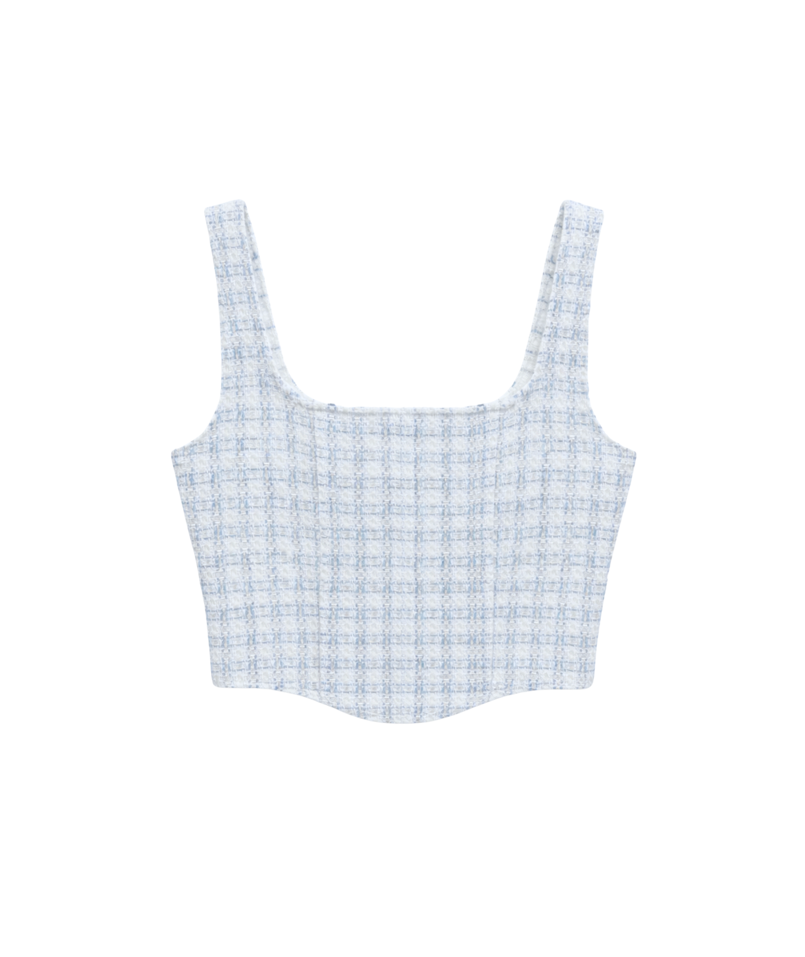 Katie J NYC Girls Blue Boucle Hattie Corset Top