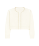 Katie J NYC Girls Kitty Pearl Trim Cardigan Girls Casual Tops Katie J NYC Cream Y/S (7/8)