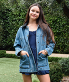 8apart Women Annie Corduroy Collar Denim Jacket Womens Casual Tops 8apart