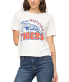 Sunny Somewhere Women Midtown Tigers Everyday Tee Womens Casual Tops Sunny Somewhere White Juniors/Women XS