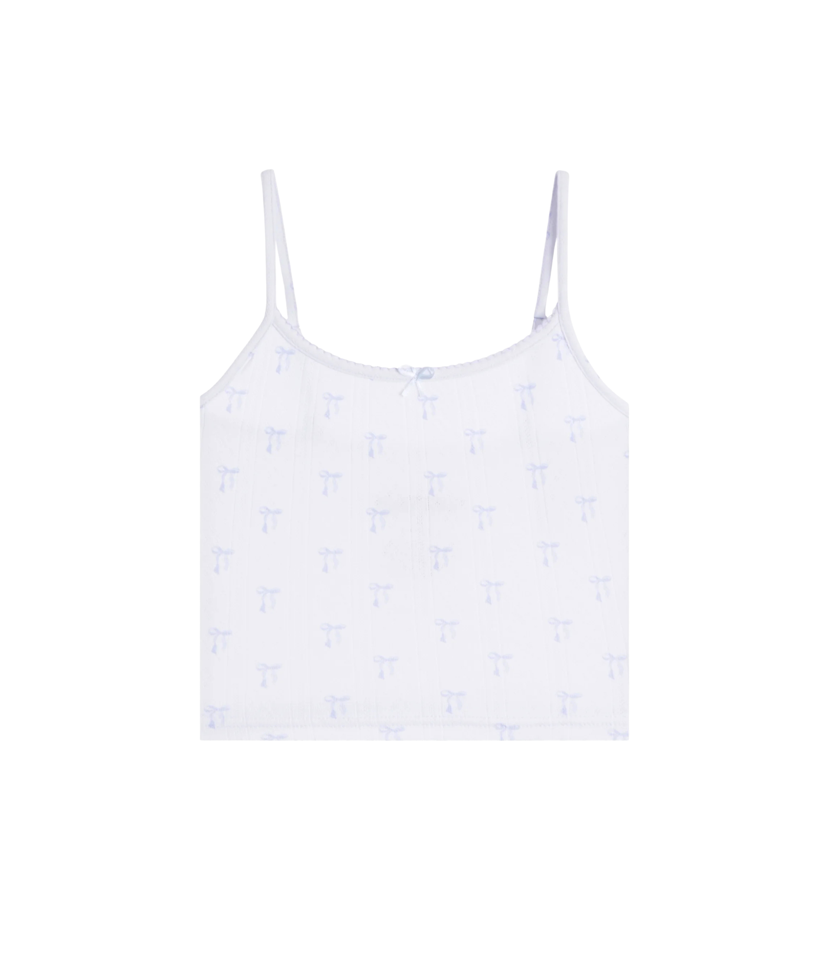 Katie J NYC Girls Marina Cami Blue Bows Girls Casual Tops Katie J NYC Blue Y/S (7/8)