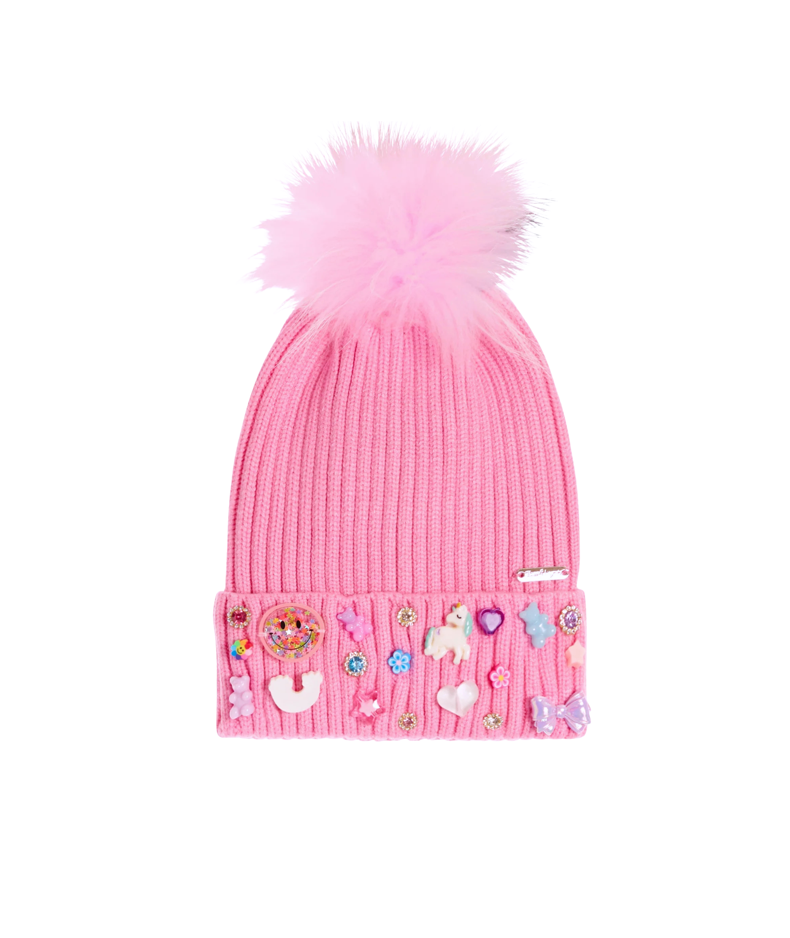 Bari Lynn Pom Bubble Gum Hat Fun Charms and Jewels