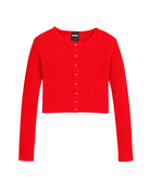 Katie J NYC Girls Rory Crew Cardigan Girls Casual Tops Katie J NYC Cherry Red Y/S (7/8)
