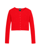 Katie J NYC Girls Rory Crew Cardigan Girls Casual Tops Katie J NYC Cherry Red Y/S (7/8)