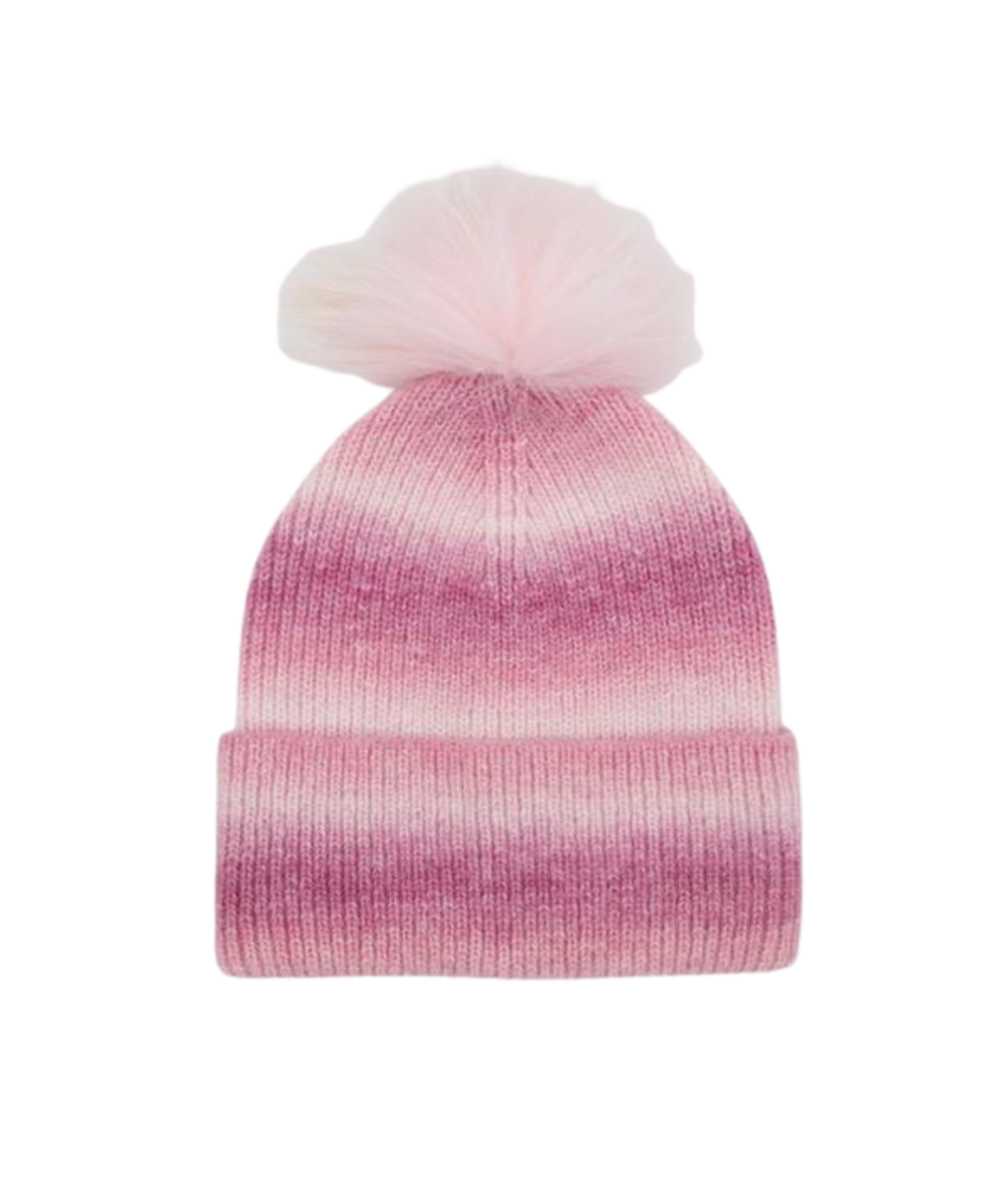 Pink Ombre Winter Hat Women Accessories Bari Lynn Pink Juniors/Women One Size Fits Most