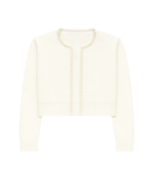 Katie J NYC Juniors Kitty Pearl Trim Cardigan Womens Casual Tops Katie J NYC