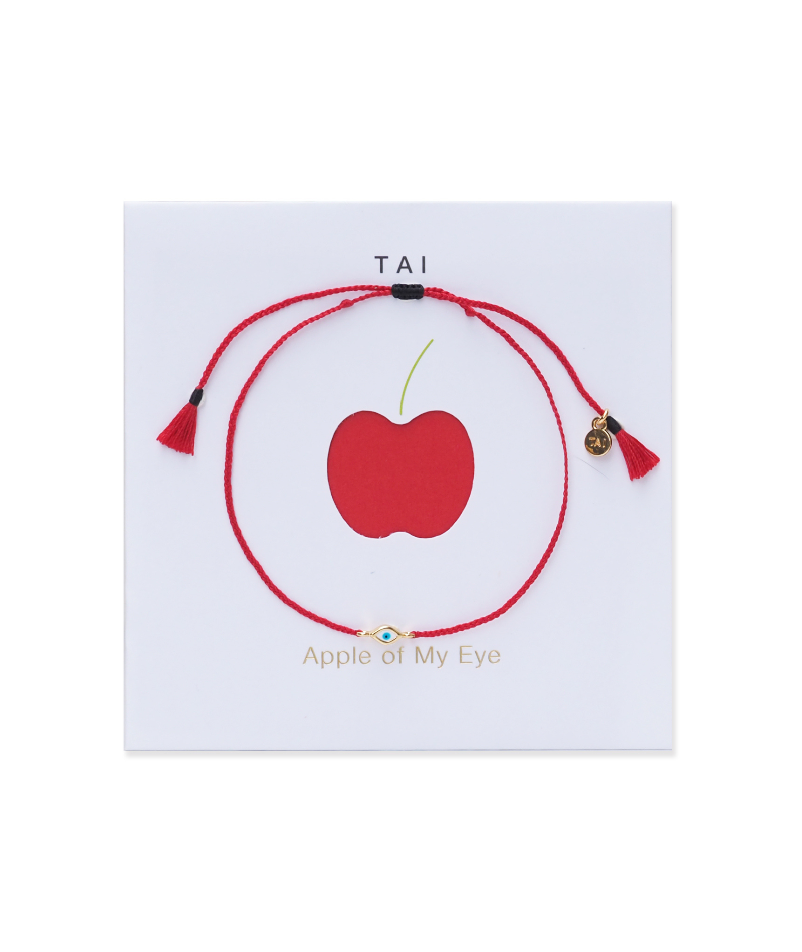 TAI Bracelet Card Gold/Red Evil Eye Jewelry - Trend TAI Gold