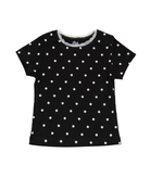 FBZ Girls Ollie Polka Dot Lace Tee Girls Casual Tops FBZ Flowers By Zoe Black Y/S (7/8)