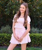 Katie J NYC Girls Pink Mini Toile Marlee Top Girls Casual Tops Katie J NYC Pink Y/S (7/8)