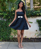 8apart Women Cynthia Strapless Bow Dress Womens Casual Dresses 8apart