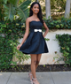 8apart Women Cynthia Strapless Bow Dress Womens Casual Dresses 8apart Black Juniors/Women S