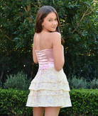 Love Shack Fancy Girls Billie Skirt Lemon Spritz Girls Casual Bottoms Love Shack Fancy