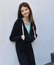 Katie J NYC Girls Dylan Crop Zip Hoodie Girls Casual Tops Katie J NYC Black Y/S (7/8)