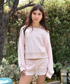 Katie J NYC Girls Tucker Off Shoulder Crop Sweatshirt Girls Casual Tops Katie J NYC