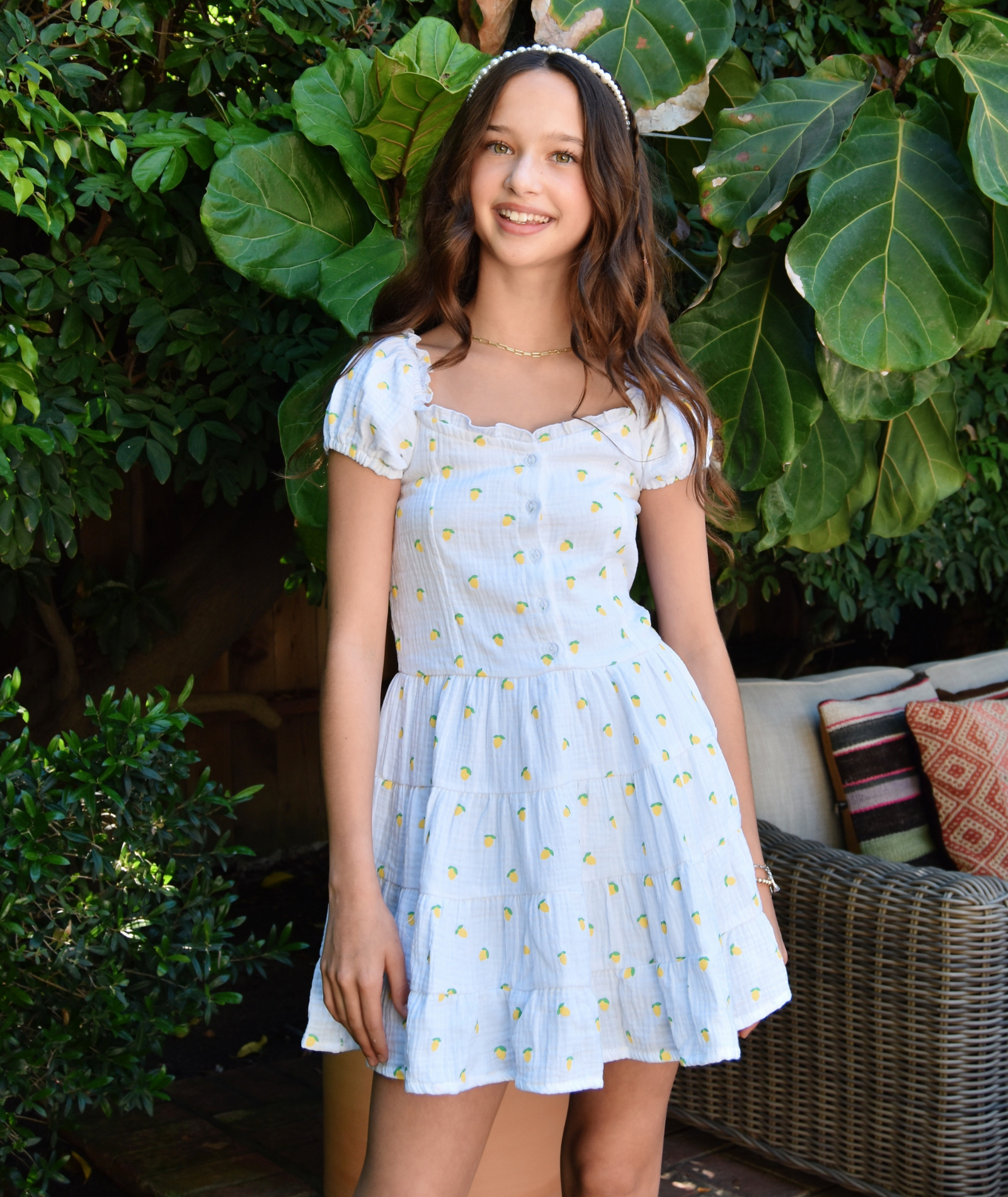 FBZ Girls Sorrento Lemon Dress