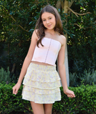 Love Shack Fancy Girls Billie Skirt Lemon Spritz Girls Casual Bottoms Love Shack Fancy