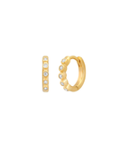 TAI All Around CZ Mini Gold Huggies Jewelry - Trend TAI Gold