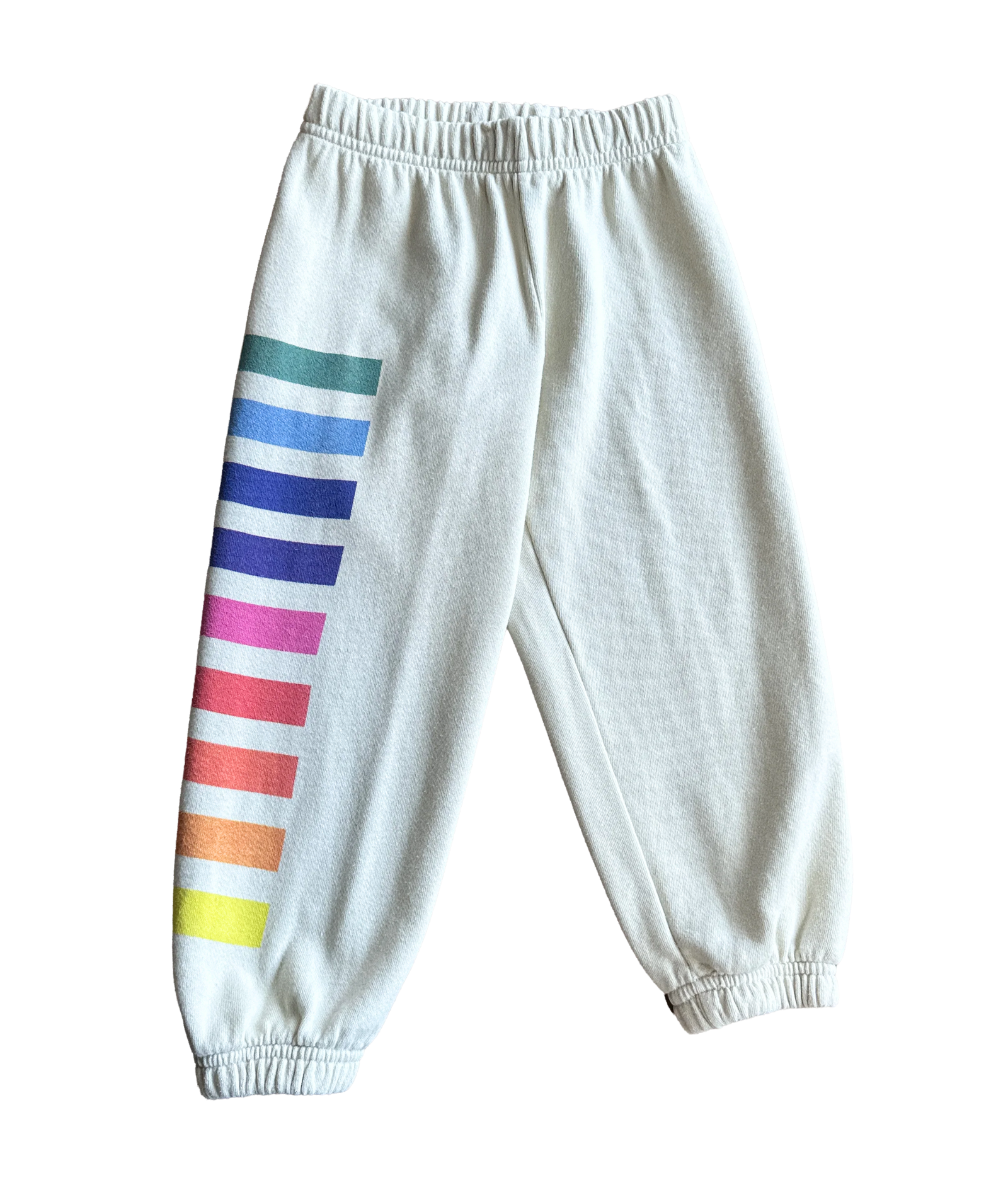 Rowdy Sprout Girls True Colors Sweatpants Bone Girls Casual Bottoms Rowdy Sprout Ivory Y/XS (6X)