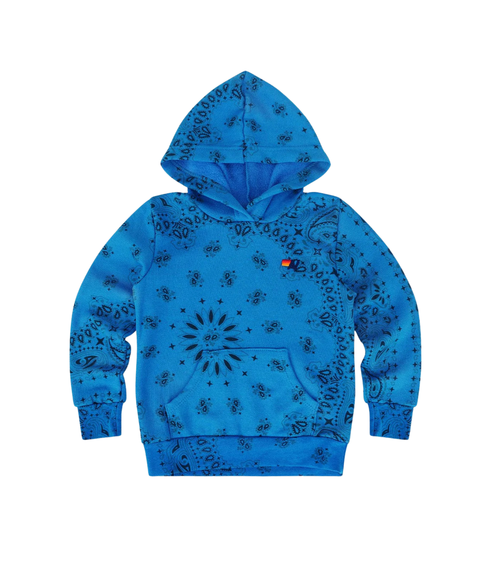 Aviator Nation Kids Bandana Pullover Hoodie Girls Casual Tops Aviator Nation Adventure Blue Y/S (7/8)