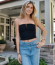 8apart Women Jax Tube Top Distressed/seasonal womens 8apart Black Juniors/Women S