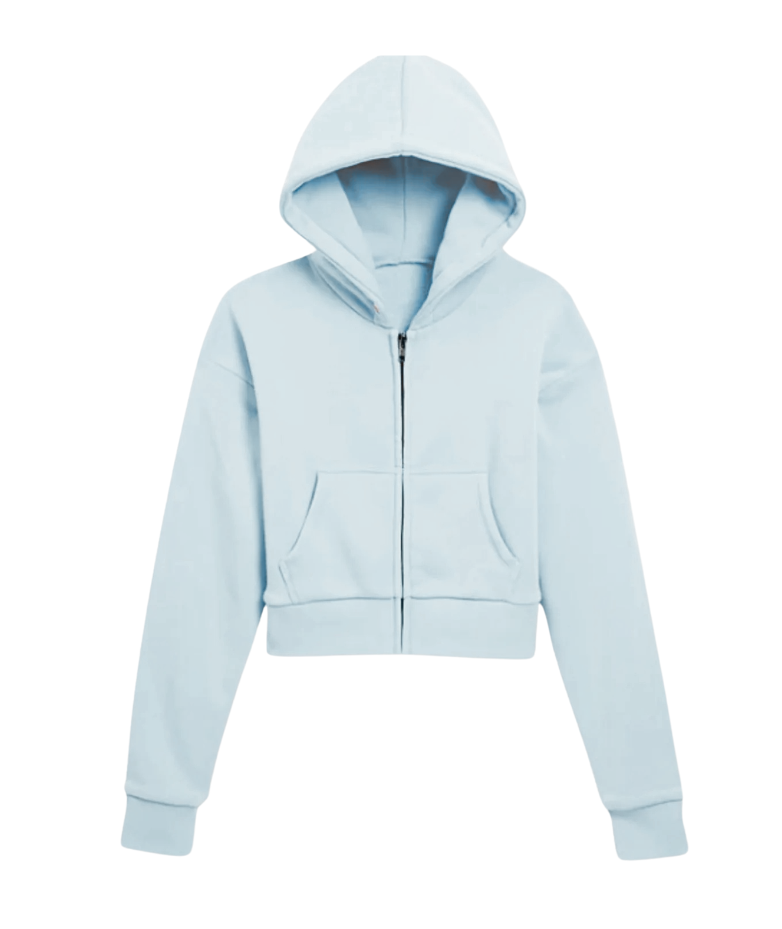 Katie J NYC Girls Dylan Crop Zip Hoodie Girls Casual Tops Katie J NYC Ice Blue Y/S (7/8)