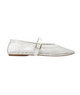 Frankie's Exclusives Women Mary Jane Mesh Ballet Flats Accessories Frankie's Exclusives White Shoes/6