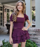 Katie J NYC Girls Melody Skirt Girls Casual Bottoms Katie J NYC Eggplant Y/S (7/8)