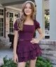 Katie J NYC Girls Melody Skirt Distressed/seasonal girls Katie J NYC Eggplant Y/S (7/8)