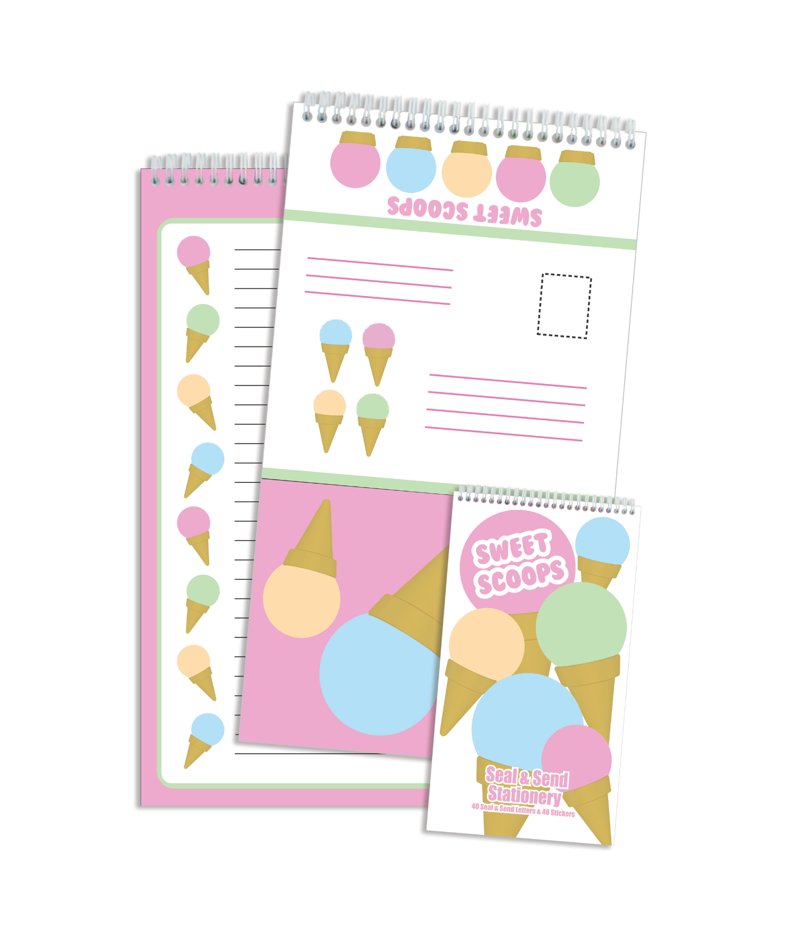 iScream Sweet Scoop Seal and Send Stationery