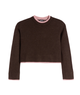 Katie J NYC Girls Nova Sweater Espresso/Pink Girls Casual Tops Katie J NYC Espresso Y/S (7/8)