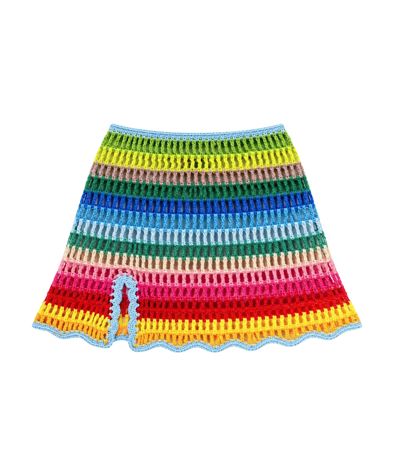 Katie J NYC Girls Palmer Rainbow Crochet Mini Skirt