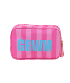 GRWM Cabana Striped Pouch Pink/Dark Pink Accessories Malibu Sugar Striped